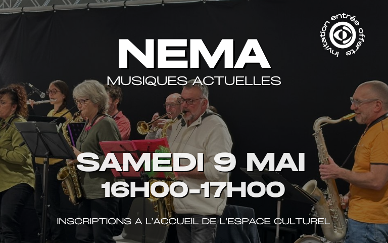 La Nouvelle École de Musique d’Aubenas reprend la scène pour un concert 100% Musiques Actuelles, le samedi 9 mai de 16h00 à 17h00. Une session survitaminée, portée par des talents locaux qui vont vous embarquer dans un répertoire moderne, audacieux et carrément entraînant !