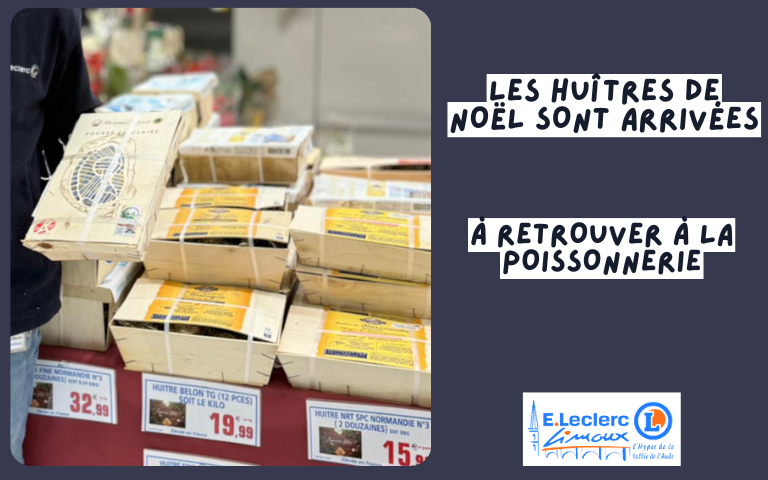 LES HUÎTRES DE NOËL SONT ARRIVÉES À LA POISSONNERIE