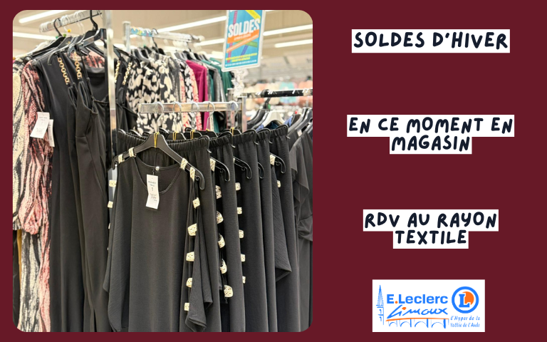 LE COUP D'ENVOI DES SOLDES A ÉTÉ DONNÉ ! RDV EN MAGASIN POUR DÉCOUVRIR TOUTES NOS OFFRES !