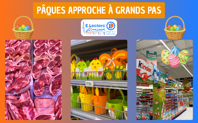 RETROUVEZ TOUT CE QU'IL VOUS FAUT POUR UN FESTIN DE PÂQUES RÉUSSI ! RDV EN MAGASIN.