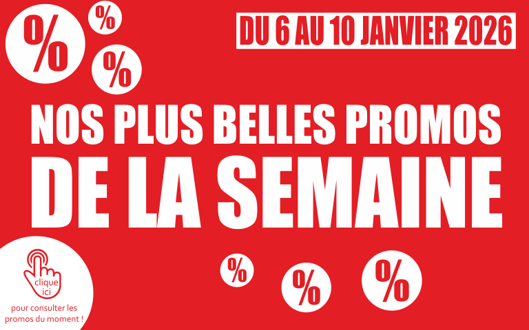 Découvrez Nos Plus Belles Promos de la semaine, valables du 6 au 10 janvier. Encore plus d'offres en magasin.