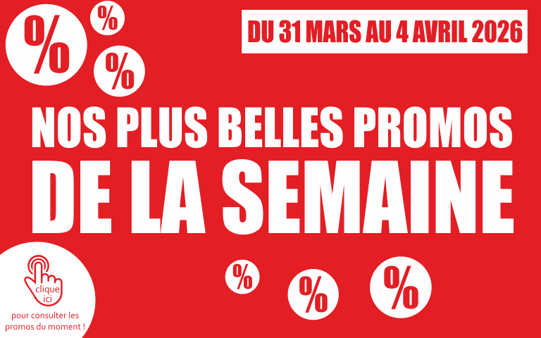 Découvrez Nos Plus Belles Promos de la semine, valables du mardi 31 Mars au samedi 04 Avril. Encore plus d'offres en magasin.
