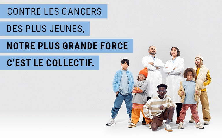 la lutte contre les cancers des plus jeunes sur le collectif de la Ligue contre le cancer.