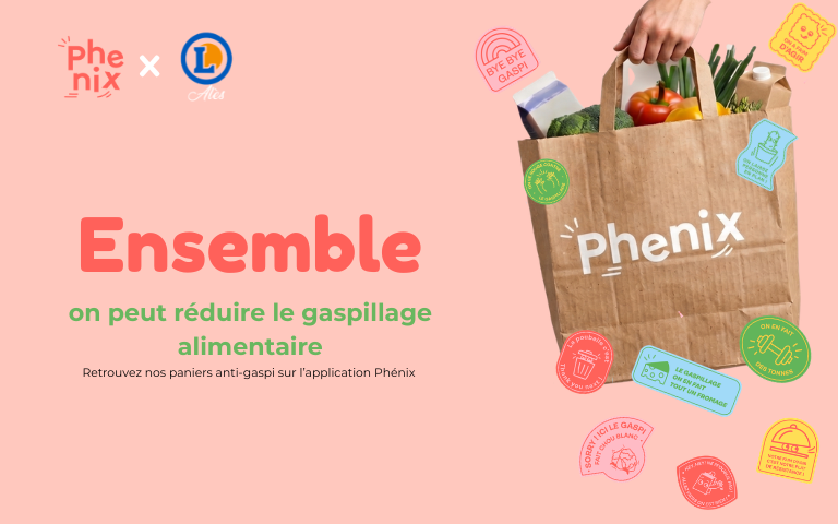 retrouvez nos paniers anti gaspi sur l'application gratuite phenix