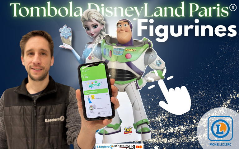 Tentez de remporter une figurine DisneyLand Paris sur l'appli Mon E.Leclerc (avec minimum de 20€ d'achat)