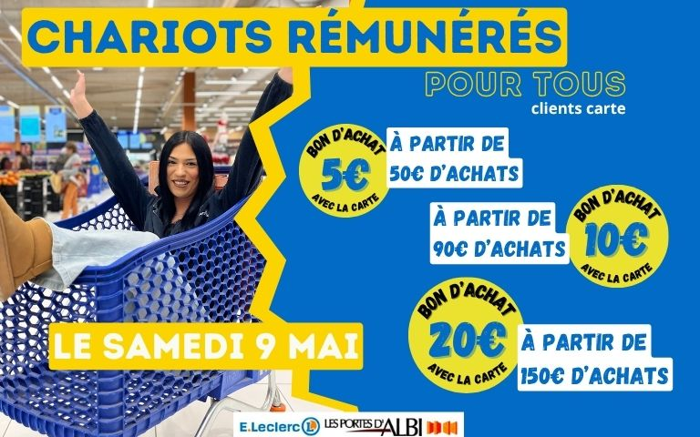 chariot remunere le samedi 9 mai. voir cond en mag
