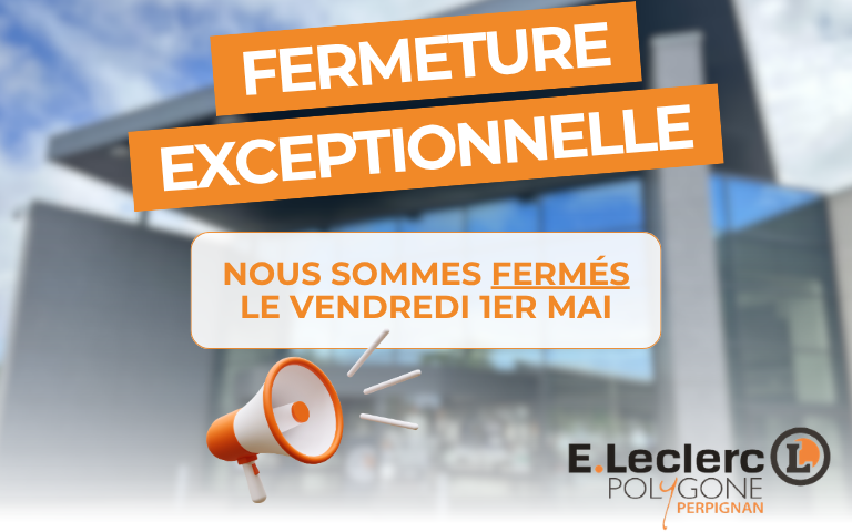 FERMETURE 1ER MAI 2026