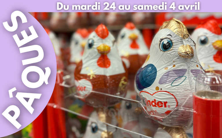 Chocolats de Pâques en allée promotion jusqu'au samedi 4 avril ! 