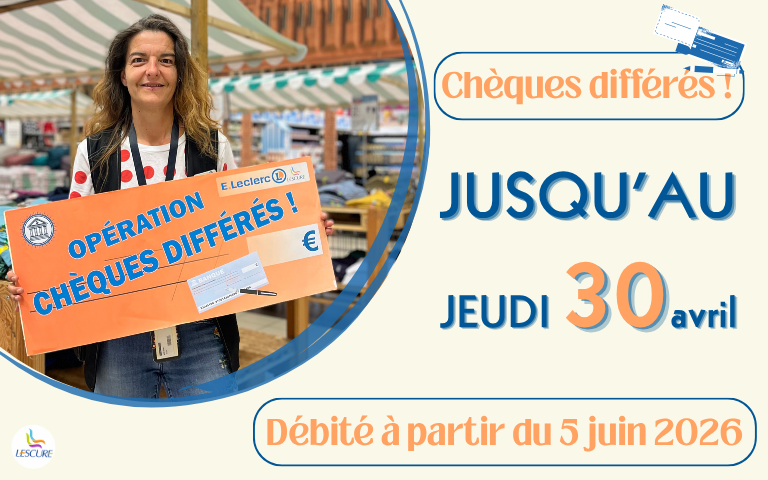 cheque differe jusqu'au 30 avril