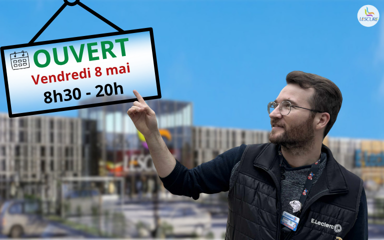 Votre magasin et les concepts sont ouverts pour le vendredi 8 mai 2026, de 8h30 à 20h 