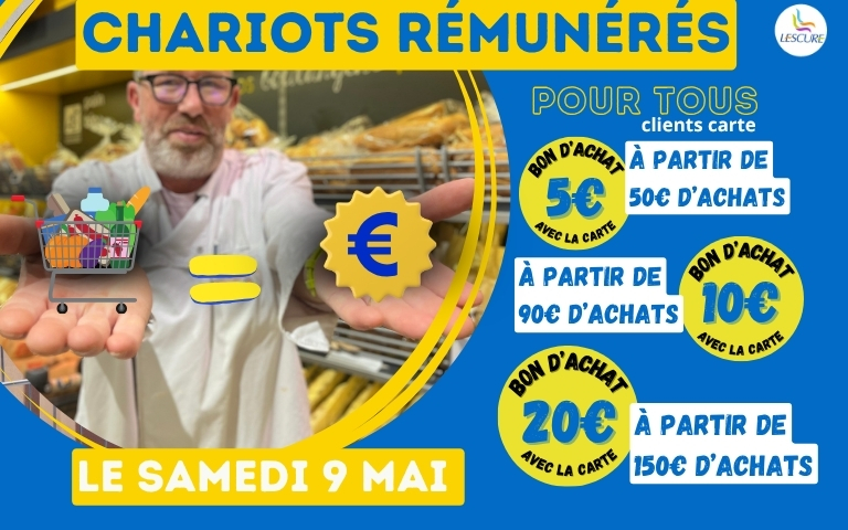chariot remunere samedi 9 mai voir cond en mag
