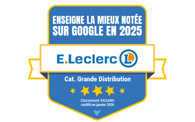 E.Leclerc est élue meileur enseigne la mieux notée sur google en 2025
