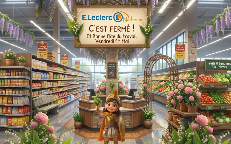 Votre magasin sera fermé vendredi 1er mai toute la journée 