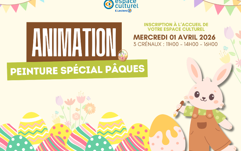 Animation peinture spécial Pâques, mercredi 1er avril, à l'Espace Culturel
