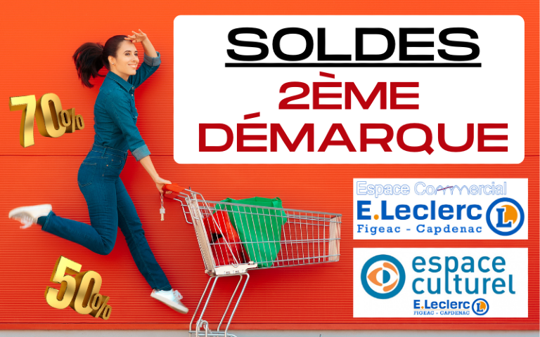 soldes 2ème démarque Hyper et espace culturel jusqu'à -70%