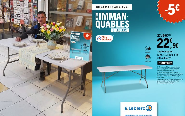 Promotion table pliante