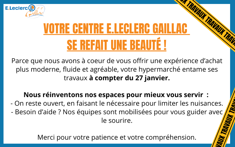 Début des travaux : nous réinventons nos espaces pour mieux vous servir