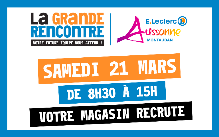 Samedi 21 mars c'est la grande rencontre dans votre magasin de 8h30 à 15h