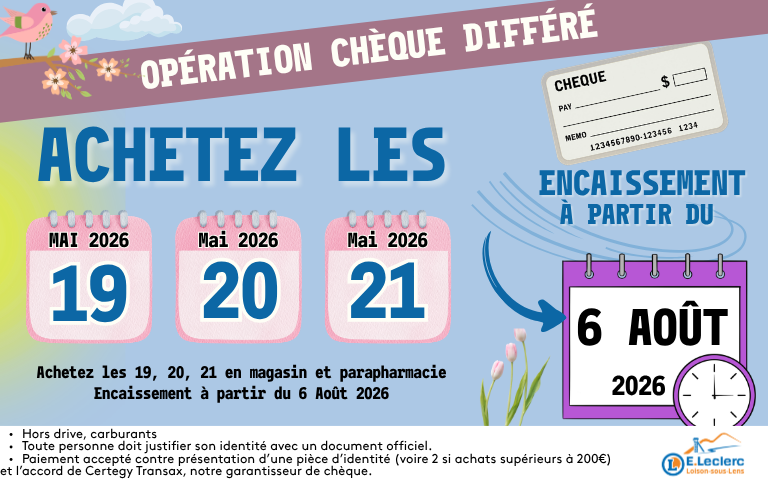 CHEQUE DIFFERE 