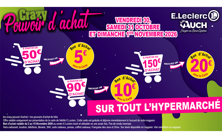 les crazy pouvoirs d'achat!