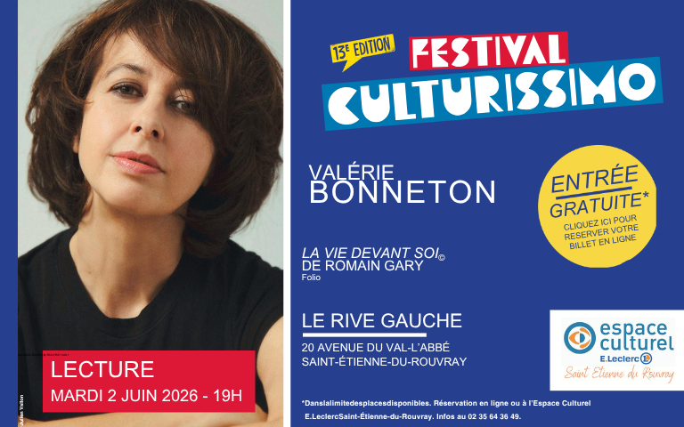 Soirée lecture avec Valérie Bonneton, dans le cadre du festival Culturissimo