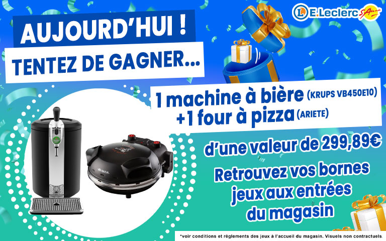 Mardi 10 mars tentez de gagner une machine à bière et un four a pizza