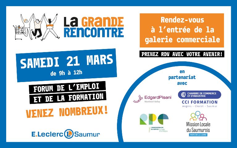 La Grande Rencontre le samedi 21 mars de 9h à 12h