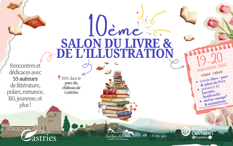 Votre magasin est partenaire du 10ème saon du livre et de l'illustration qui aura lieu les 19 et 20 septembre porchain à Castries