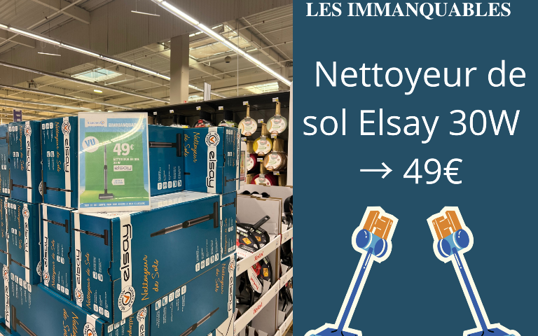 🧼 Nettoyeur de sol Elsay 30W → 49€