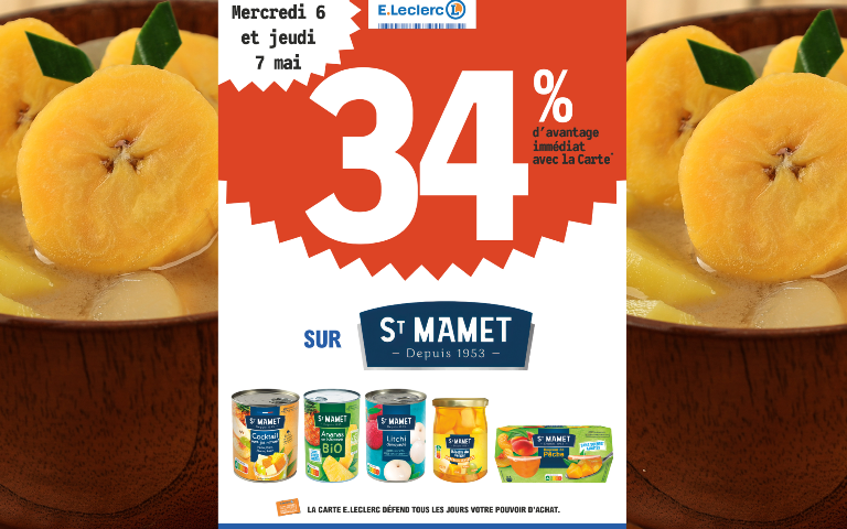 34% en remise immédiate sur St Mamet du mercredi 6 au jeudi 7 mai