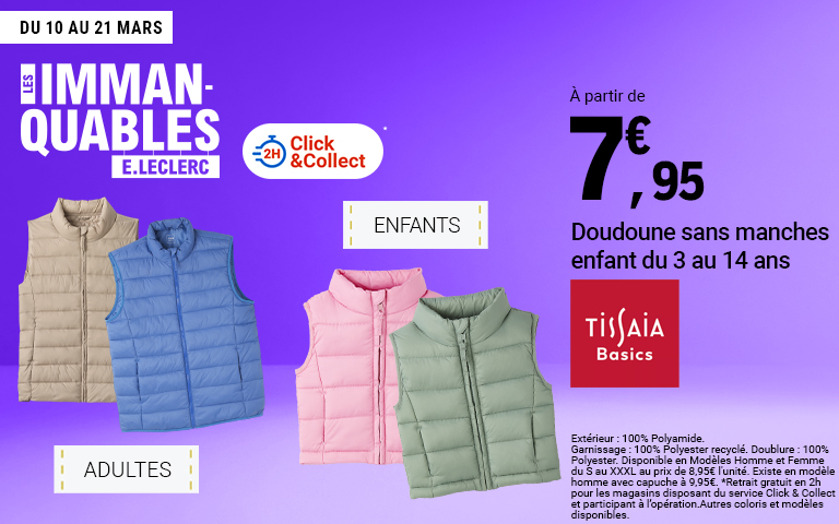 immanquables : doudounes sans manches