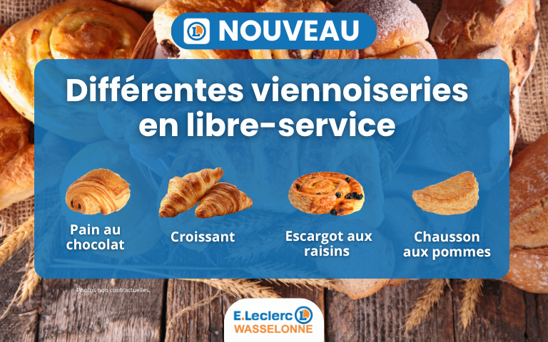 NOUVEAU : différentes viennoiseries en libre-service