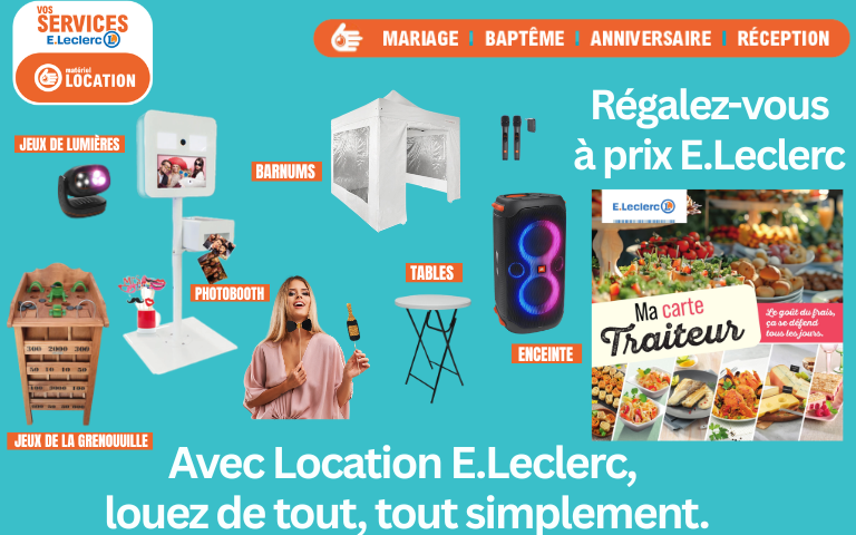 Location de matériels pour vos évènements