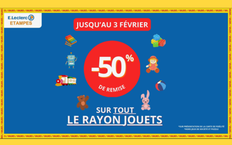 SOLDES JOUETS : -50% de remise sur tout le rayon jouets 
