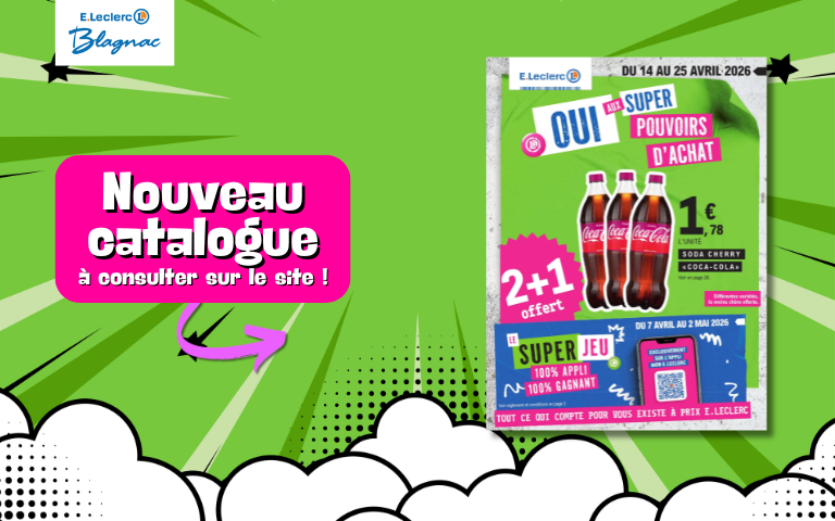 Nouveau catalogue "Oui Aux Super Pouvoirs d'Achat" du 14 au 25 avril 2026 à consulter sur le site !