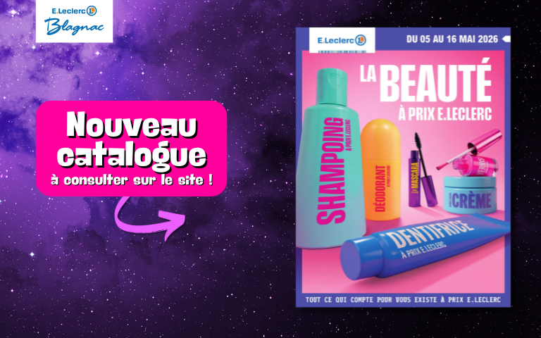 Nouveau catalogue "La Beauté à prix E.Leclerc" du 27 avril au 16 mai 2026 à consulter sur le site !