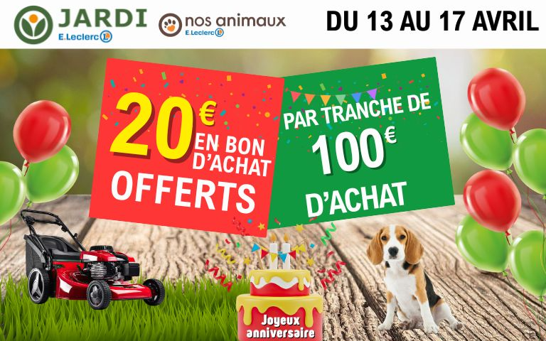 anniversaire jardi avec offre commerciale
