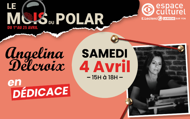 Le mois du polar du 1er au 25 avril. L'auteur Angelina Delcroix en dédicace samedi 4 avril de 15h à 18h à l'espace culturel.