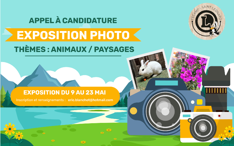 Appel à candidature - Exposition photo. Infos et inscription : eric.blanchot@hotmail.com