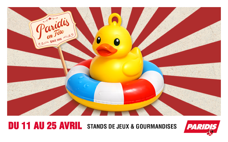 Paridis en Fête : la fête foraine s’installe à Paridis !  Du 11 au 25 avril 2026, votre centre commercial Paridis vous invite à vivre un moment hors du temps avec Paridis en Fête, une animation festive inspirée des fêtes foraines d’autrefois.