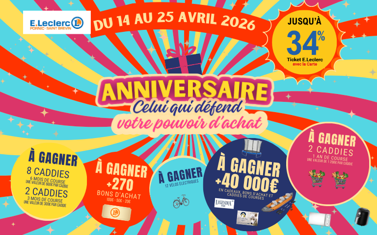 ANNIVERSAIRE MAGASIN DU 14 AU 25 AVRIL 2026 !