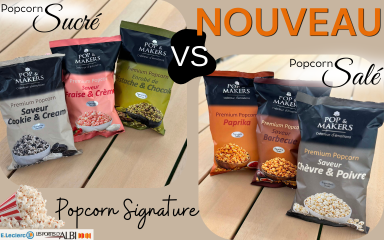nouveau ! Les Popcorns signatures sucrés et salés