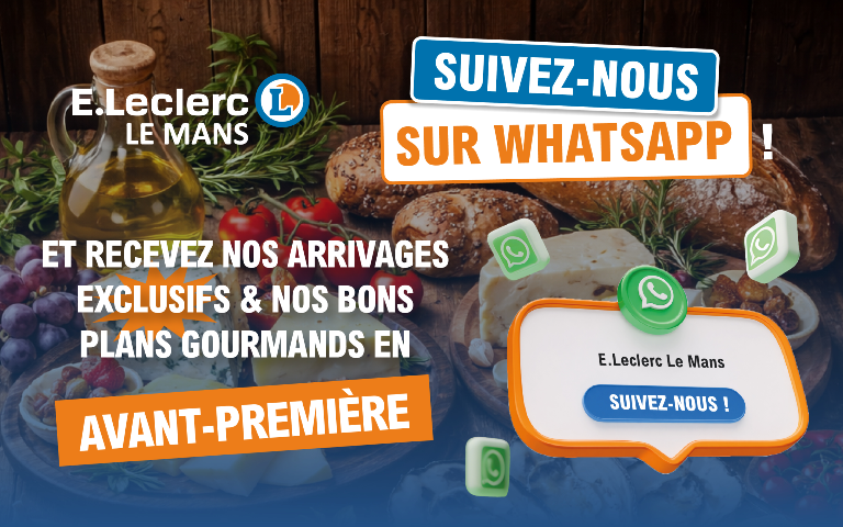 suivez nous sur whatsapp et recevez nos arrivages excusifs et nos bons plans gourmands en avant premire 