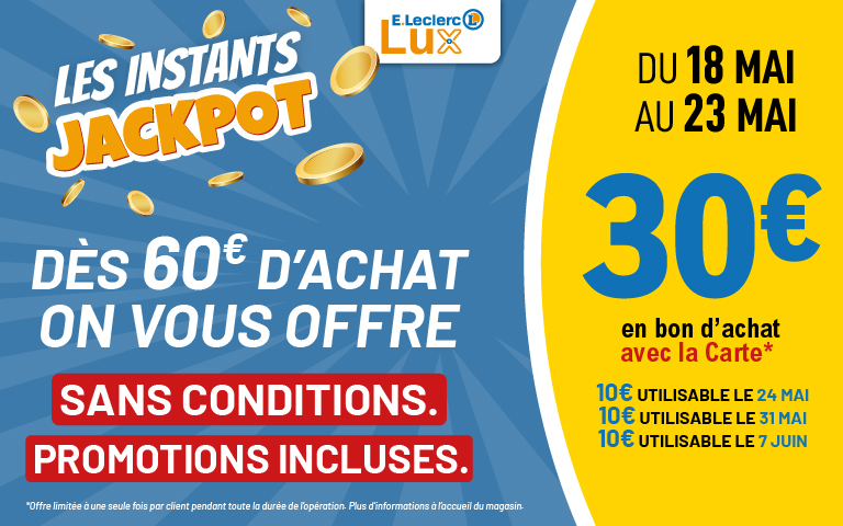 Les Instants Jackpot sont de retour ! 