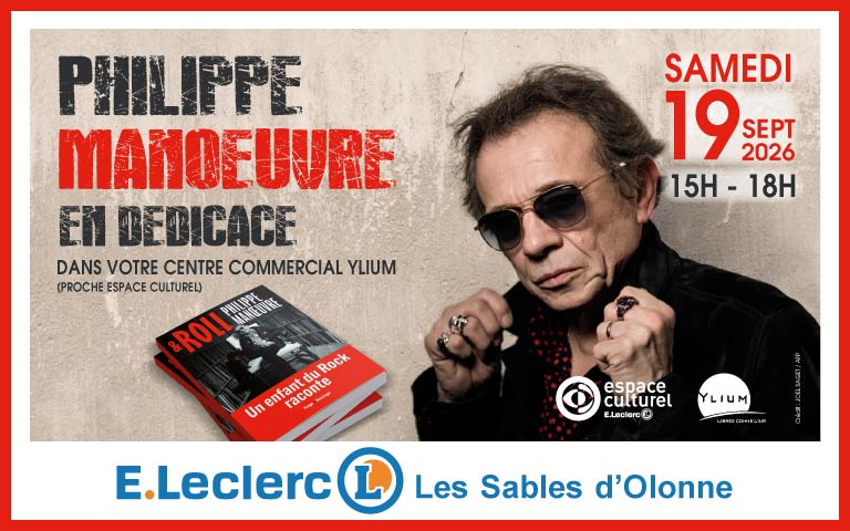 Philippe Manoeuvre en dédicace le samedi 19 septembre 2026 de 15h à 18h dans votre centre commercial Ylium