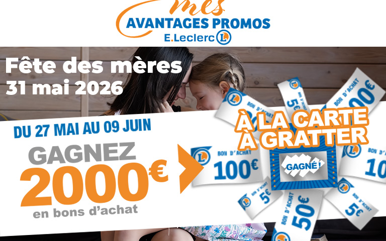 Tentez de gagner jusqu'à 2000 € du 27 mai au 9 juin sur "MES AVANTAGES PROMOS"