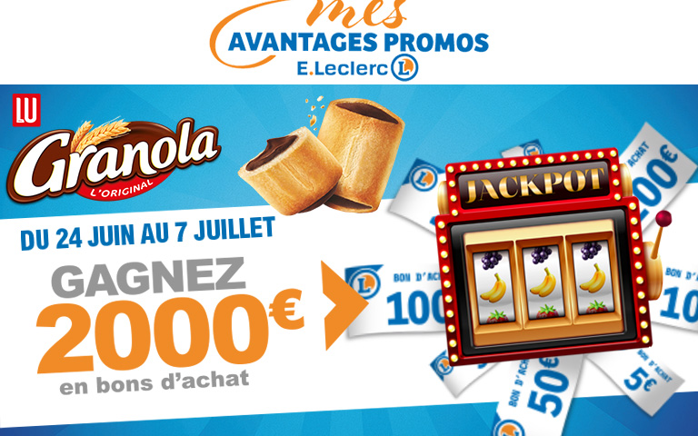 Tentez de gagner jusqu'à 2000 € du 24 juin au 7 juillet sur "MES AVANTAGES PROMOS"