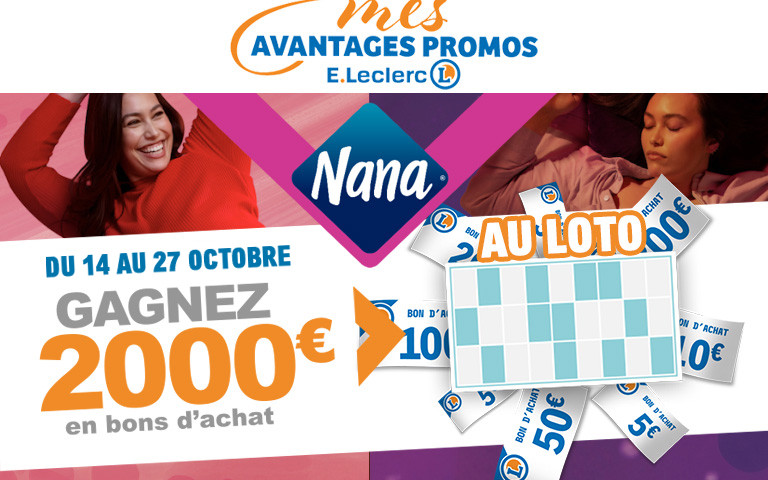 Tentez de gagner jusqu'à 2000 € du 14 au 27 octobre 2026 sur "MES AVANTAGES PROMOS"