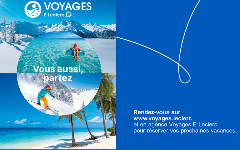 il est temps de penser aux vacances d'hier, découvrez notre brochure de voyages à l'agence de voyages E. Leclerc de Caen