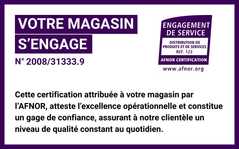 2026 E.Leclerc Vire Normandie. Certification qualité de service.